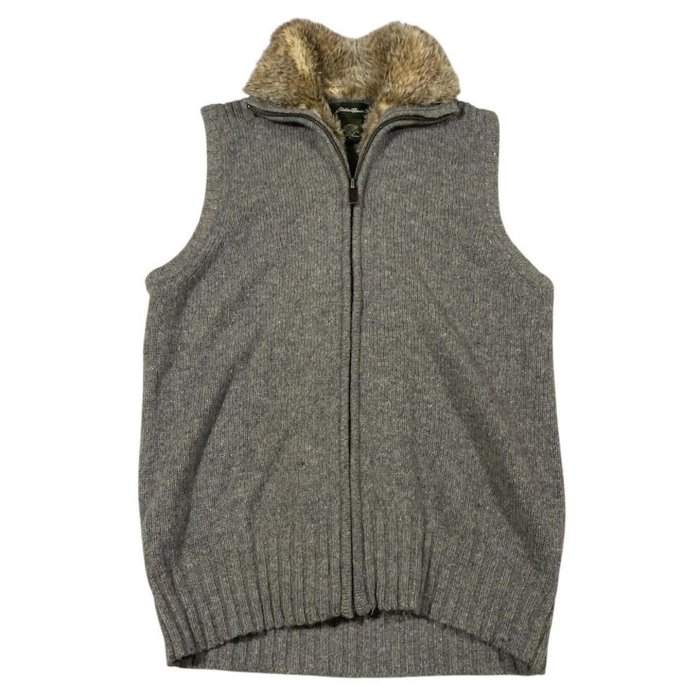 Vintage Eddie Bauer Fur Trim‎ Wool-Alpaca Blend Vest – Size Small